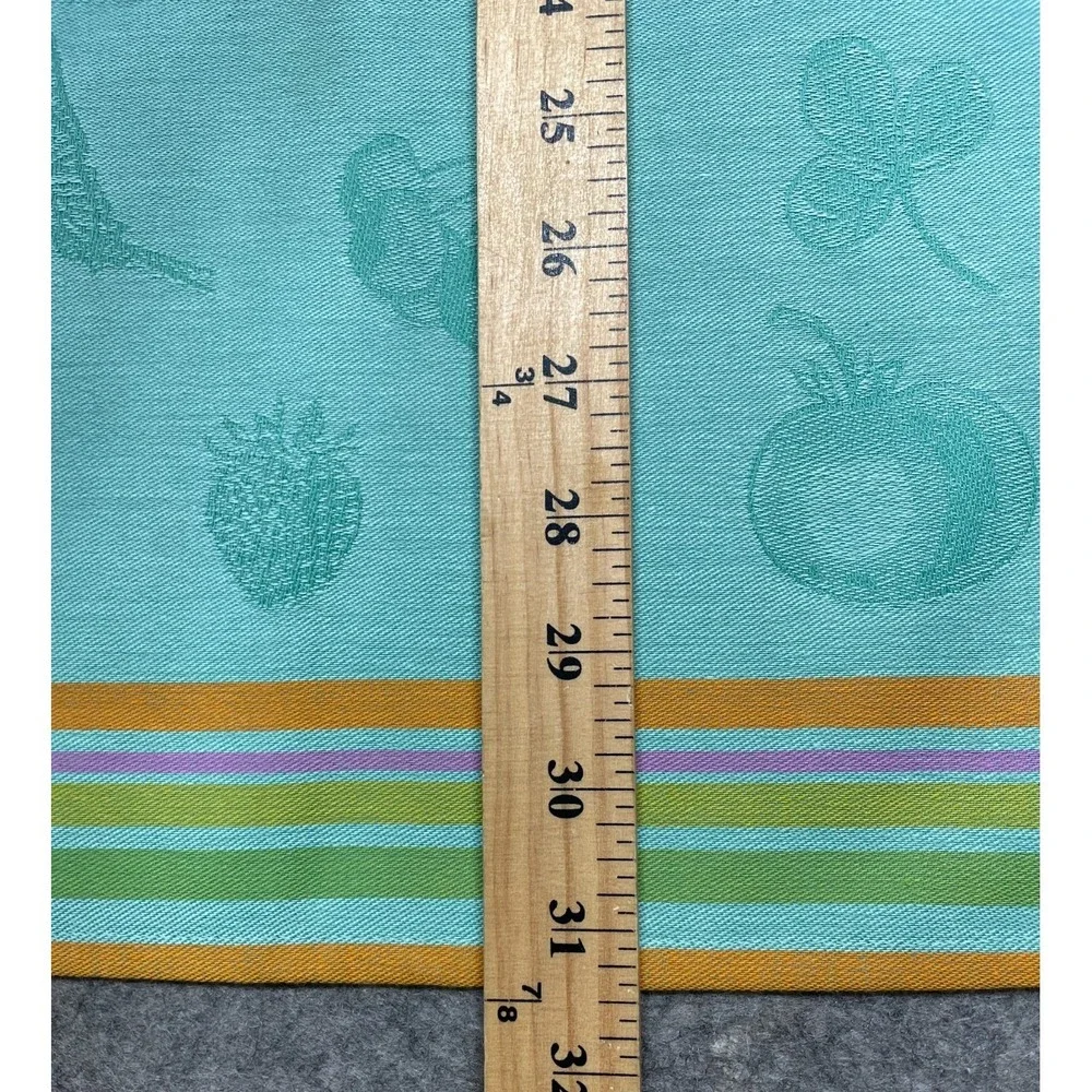 Le Jacquard Francais Primrose Bordier Kitchen Tea Dish Towel Green Blue